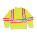 Lime Green 100% Polyester Hoodie with Reflective Tape